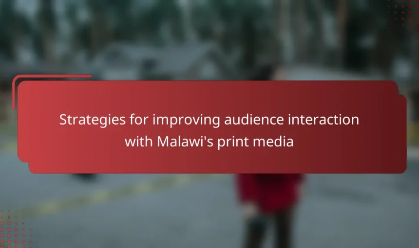 Strategies for improving audience interaction with Malawi’s print media