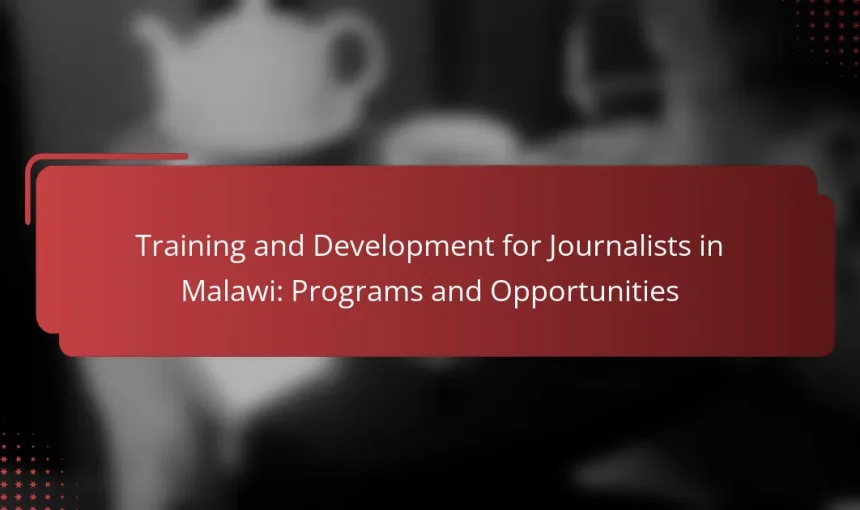 Training and Development for Journalists in Malawi: Programs and Opportunities