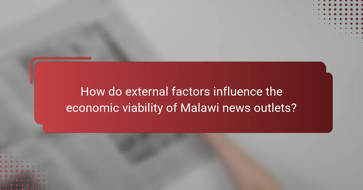 How do external factors influence the economic viability of Malawi news outlets?