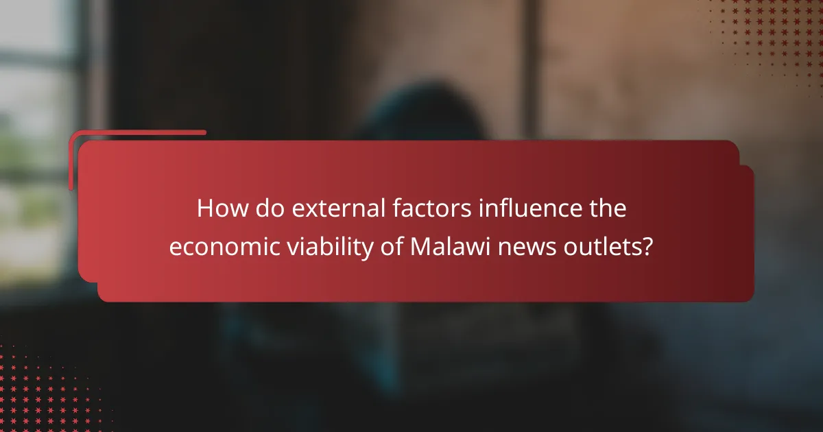 How do external factors influence the economic viability of Malawi news outlets?