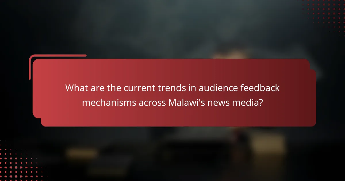 What are the current trends in audience feedback mechanisms across Malawi's news media?