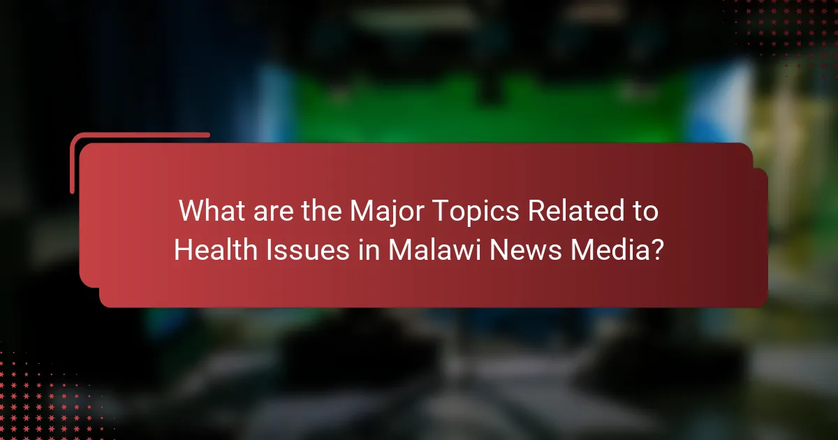 What are the Major Topics Related to Health Issues in Malawi News Media?