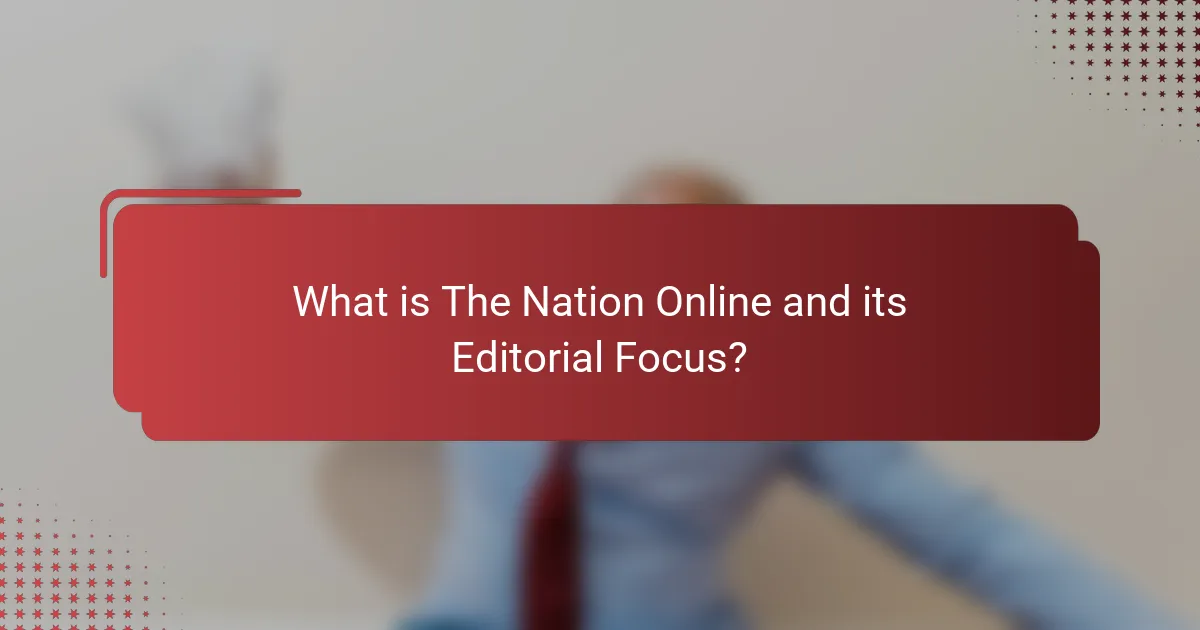 What is The Nation Online and its Editorial Focus?